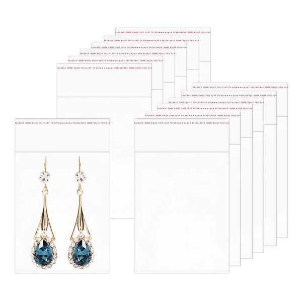 Small Clear Cellophane Bags 3x4" 200pcs Self Sealing Adhesive Resealable Bags for Candy Jewelry Necklaces Snacks Nuts Gift Party Favor 12 Sizes to Choose from