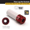 Titan 21093 1/2-Inch Drive x 21mm Non-marring Impact Deep Lug Nut Socket