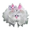 NEW "EASTER BUNNY" Fur Ribbon Sculpture Girls Hairbow 4.5 Inch Hair Bow Alligator Clip Clippie Easter Holiday Rabbit Boutique Spring Egg Hunt Party Grosgrain Ribbon