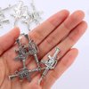 3D Metal Gun Nail Charms, Alloy Weapon Gun Charms Nail Accessories Retro Silver Gun Design Nail Art Charms for Jewelry Making DIY Nail Art Decoration Nail Supplies,10pcs/Set