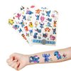 8 Sheets Kids Tattoo Summer Party Tattoo Hawaiian Luau Themed Tattoos Tropical Beach Tattoos Waterproof Temporary Tattoos Stickers Party Decoration Supplies for Adults (Stitch)