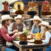 DTOFOOT 10 Pcs Cowboy Party Decorations, Wild West Cowboy Honeycomb Centerpieces for Tables Cowboy Party Decorations Western Themed Party Decorations Cowboy Birthday Party Decorations