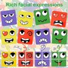 Face Changing Magic Cubes Game Face Blocks Game Face Change Cube Game Expression Matching Block Puzzles Building Cubes Toy Educational Puzzles Toy Family Board Games for Child & Adults (with Bell)