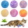 Retro Shaw Catnip Toys, Cat Toys Balls with Catnip and Bell Inside, Catnip Toys for Cats, Cat Toys for Indoor Cats, Cat Toys with Catnip, Cat Chew Toy, Cat Toy for Cats Kittens Kitty, 6 Pack