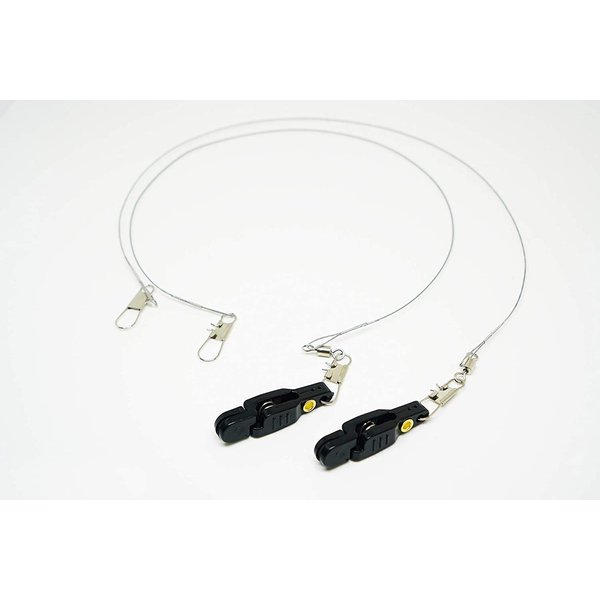 Downrigger Fishing Quick Release Clip with Steel Fishing Line B Shape Pin! (Black - 2 Clips)