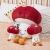 Bestsea Mushroom Plush Cute Mushroom Plushie Stuffed Animals Pillows Home Decor Kids Gift Red Mushroom Pillows Plush 10.2 Inches
