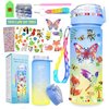 cviokrdu Decorate Your Own Water Bottle Kits for Girls Age 4-6-8-10-12,Butterfly Diamond Art Kits Arts and Crafts for Kids,Gem Stickers Fun DIY Gifts Toys for Girls Birthday Christmas(Butterfly)