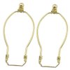 MARRTEUM 5-Inch Lamp Shade Harp Holder Fitter with Ball Finial Knob and Saddle Base [2set Gold]