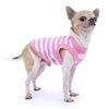 Frienperro Small Dog Shirt, 2-Pack Dog Clothes for Small Dogs Girl, Breathable Cotton Striped Teacup Chihuahua Clothes, Sleeveless Small Yorkie Puppy Clothes Outfit Cat Vest, Green & Pink XXS