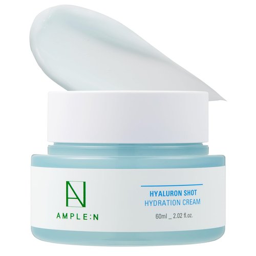 CORÉANA AMPLE:N Hyaluron Shot Hydartion Cream - Hyaluronic Acid Moisturizing Face Moisturizer – 24H Deep Hydration, Non-Sticky Gel Moisturizer for Dry and Oily Skin – Unscented - 2.7oz.