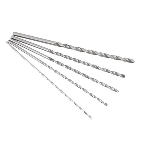5Pcs 150mm-160mm Extra Long Twist Drill Bit High Speed Steel Straight Shank Tool Sets 2-5 mm for Wood Plastic and Aluminum