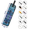 Beautyflier Universal Curling Iron Travel Case, Heat-Resistant, Canvas, Blue Flower