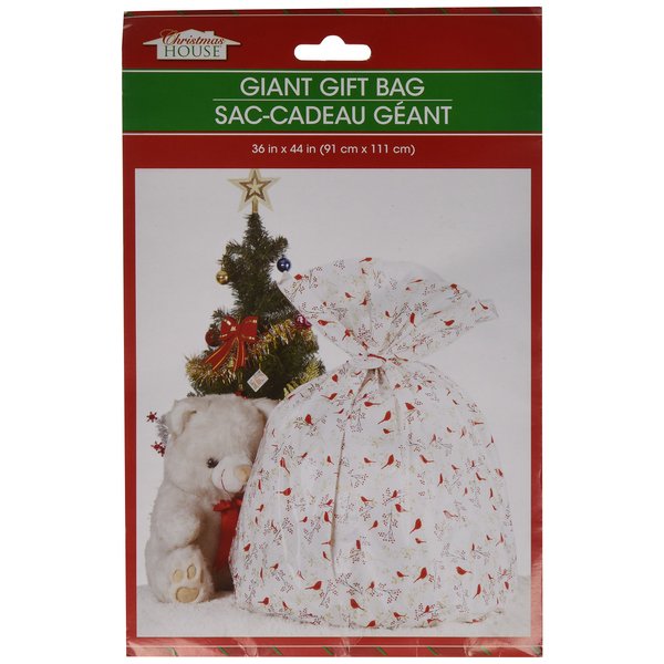 2-Pack Plastic Giant Christmas Gift Bags 36 x 44 inches, Designs will vary