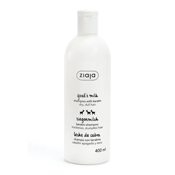 Ziaja Goat's Milk Energising Shampoo for Dry and Damaged Hair (Shampoo with Keratin) 13.5 oz