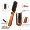 Foldable Hair Brush, Mini Boar Bristle Travel Hair Brush Portable Folding Hair Brush Compact Small Hairbrush for Purse for Women Pocket Comb for Any Hairstyles, Restore Hair Shine,Beard Brush for Men