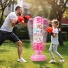 47" Inflatable Kids Punching Bag with Boxing Gloves, Free Standing Boxing Bag, Bounce-Back Bag Gifts for Kids, Girls