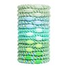 L. Erickson Grab & Go Pony Tube - Minty Green Mix - 15 Pack Ponytail Holder Hair Ties