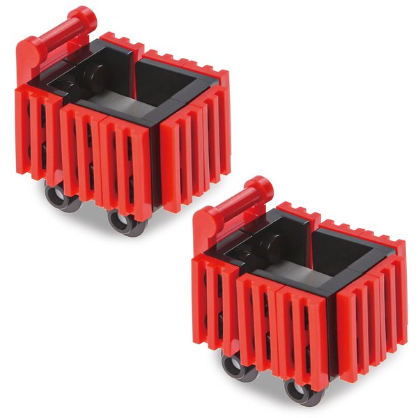 ASTEM 2PCS MOC Set Compatible with Creator Building-Blocks ，Supermarket Red Shopping-Cart Block Model Accessories MOC 44728 48336 Bracket 1 x 2-1 x 2 Inverted Modified 1 x 2 Grille with Bottom