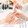 3 Pieces Tapered Barrel Carbide Nail Drill Bit, 3 Sizes Carbide Nail Drill Bit Acrylic Nail File Drill Bit Cuticle Drill Bits, Nail Art Tools for Gel Nails Manicure Pedicure (Silver,XF, F, M)