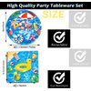 80Pcs Pool Party Supplies Summer Pool Party Set 7"Pool Paper Plate Pool Napkins for Beach Pool Theme luau Beach Pool Birthday Party Decorations|Serve 40