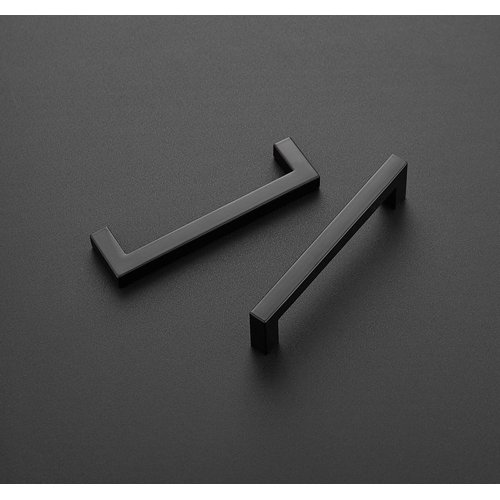 Ravinte 10 Pack Square Bar Kitchen Cabinet Handles Matte Black Cabinet Pulls Drawer Pulls with 5 Inch Hole Center Kitchen Cabinet Hardware