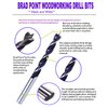 Brad Point Drill Bit Set 3/16 Inch 10Pcs Spur Point Stubby Woodworking Drill Bits