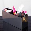 Super Z Outlet Cosmetic Makeup Black Organizer for Lipstick, Eyeliner Brushes, Lip Pencil Display Rack 3 Slot Vanity Top Holder