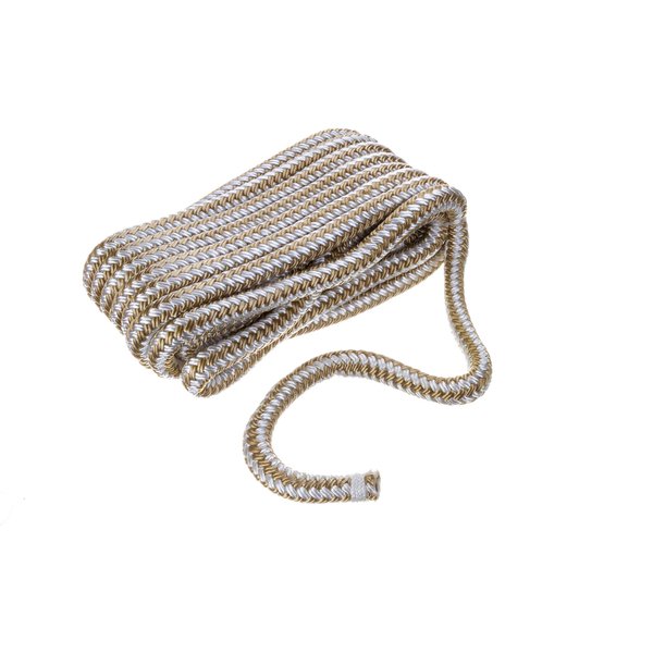 SEACHOICE Double-Braid Nylon Dock Line 1/2" x 20' 40241 Gold/White