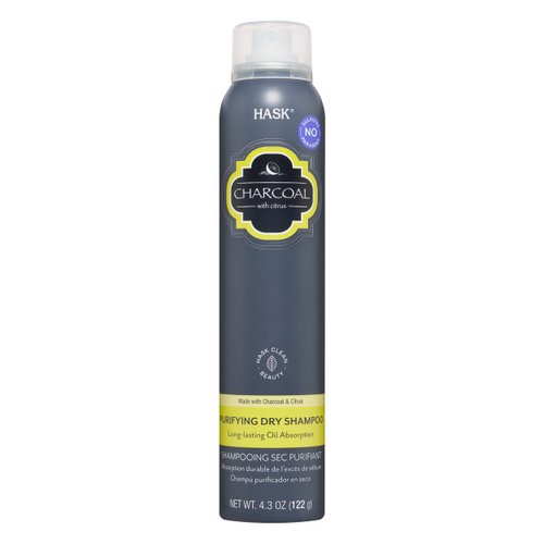 HASK Charcoal Clarifying Dry Shampoo for all hair types, aluminum free, no sulfates, parabens, phthalates, gluten or artificial colors - 4.3oz