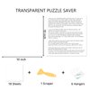 Puzzle Glue Sheets for 3 X 1000 Puzzles, 18 Puzzle Saver Sheets Peel & Stick, Puzzle Saver No Stress & No Mess, Clear Puzzle Sticker Sheets Preserve Your Puzzles with 6 Adhesive Hangers & 1 Scraper