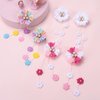 OAOLEER 6PCS Hair Bows for Girls, Flower Hair Accessories for Girls Grosgrain Ribbon Bows With Alligator Clips Girl Hair Accessories for Kids Teen Back to School (Flower Bows-A)