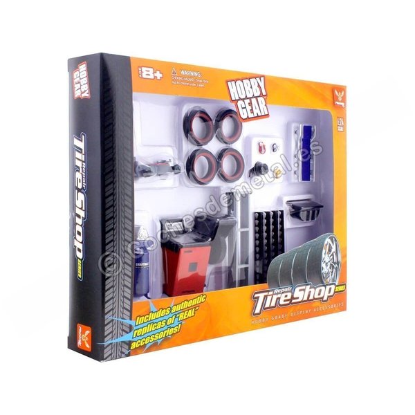 Phoenix Toys 18422 Tire Repair Shop Accessories Set Ford 1-24 Diecast Model Cars