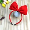 2Pcs Halloween Red Bow Headband Christmas Red Big Bowknot Cute Girl Adult Party Decoration Headdress Christmas Cosplay Costume Halloween Makeup Handmade Headdress Hair Band Bow Headbands for Women