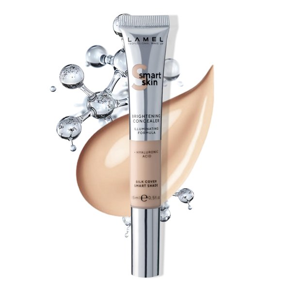LAMEL Smartskin Brightening Concealer - Infused with Hyaluronic Acid - Age Rewind, Moisturizing, Vegan Formula - Brightening & Protection, 402-0,5 fl.oz