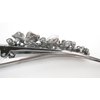 Dark blue flower and dark silver alligator hair claw clip with crystals