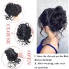 Uotp Claw Synthetic Hair Bun Messy Curly Hair Bun Chignon Elastic Ponytail Scrunchy Hair Band Hair Pieces Hair Ring Wrap For Women Hairpins (#613)