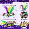 2 Pcs Mardi Gras Headband Fleur De Lis Headbands Feathers Fascinators Sequins Headpieces Purple Gold Green Headwear Adjustable Hair Band Mardi Gras Accessories Party Favor Masquerade Parties