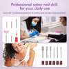 Nail Drill, Cordless Electric Nail Drill Professional Efile Nail Drill Kit for Acrylic, Gel Nails, Manicure Pedicure Polishing Shape Tools Design for Home Salon Use Gray