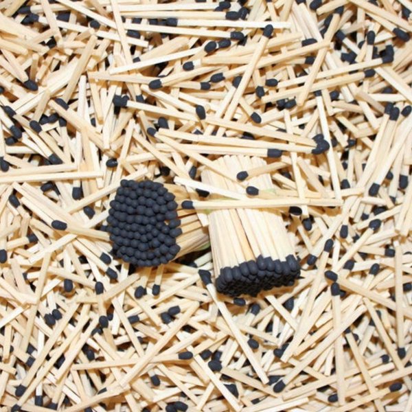 River Birch Black Tip Decorative Matches | 200+ Small Premium Wooden Safety Matches | Replacement Refill Matchsticks | Home Decor
