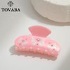 TOVABA Pink Hair Claw Clips for Women Butterfly Hair Clips Cute Trendy Medium Hair Claw Clips Acrylic Clips Strong Hold Jaw Hair Clip for Thick Thin Hair