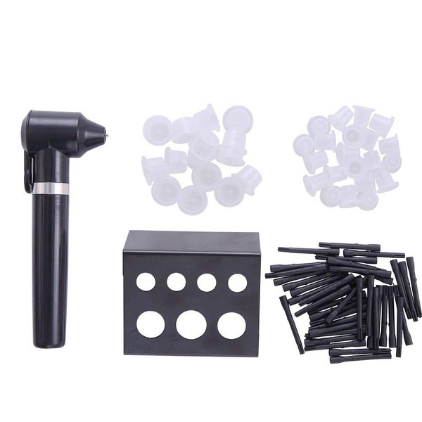 Tattoo Ink Mixer Machine Set,New Star Tattoo Black Agitator Machine Tattoo Pigment Mixer With 100 Mixing Sticks,100 Tattoo Caps and Stainless Steel Black Tattoo Ink Cup Stand