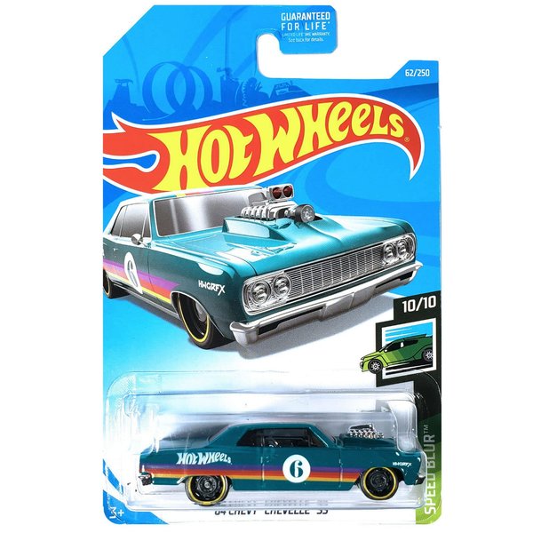 DieCast Hot Wheels '64 Chevy Chevelle SS - 2019 Speed Blur 10/10 [Teal] 62/250