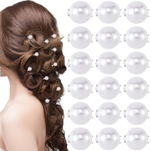 Isslly 30PCS Mini Pearl Hair Clips for Women, Elegant White Pearl Hair Pins, Cute Hair Barrettes for Girls, Brides for Daily Use Parties Wedding