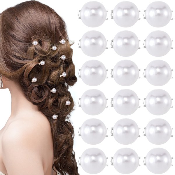 Isslly 30PCS Mini Pearl Hair Clips for Women, Elegant White Pearl Hair Pins, Cute Hair Barrettes for Girls, Brides for Daily Use Parties Wedding