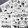 10 Sheets Halloween Glow In The Dark Tattoos Face Luminous Temporary Tattoo Waterproof Last Long Glitter Tattoos Stickers Scary Zombie Makeup Kit For Kids Women Girls Boys Adults Party Supplies