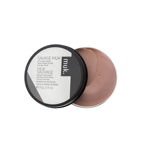 Muk Haircare Savage Muk Semi Matte Styling Mud, Hair Product, Hair Paste for Men, Strong Hold, Low Shine - 3.4oz