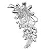 DivaDesigns Bridal Crystal Flower Hair Piece Hair Comb Crystal Clear