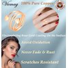 Vicmag Copper Magnetic Ring for Women Ring Ladies Fingers Thumb 99.9% Solid Pure Copper Gift 2PCS Adjustable (Rose Gold Heart)