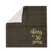 BLUE PANDA 50 Pack Cheers to 30 Years Cocktail Napkins for 30th Birthday, Anniversary Party Supplies, 3-Ply, Black and Gold Foil (5 x 5 Inches)