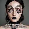 U-Goforst Face Gems Stick On - Black Face Jewels Stick On Halloween Makeup, Halloween Costumes for Women, Self Adhesive Glue Face Rhinestone Stickers Festival Cosplay Dress Up Face Jewelry Accessories
